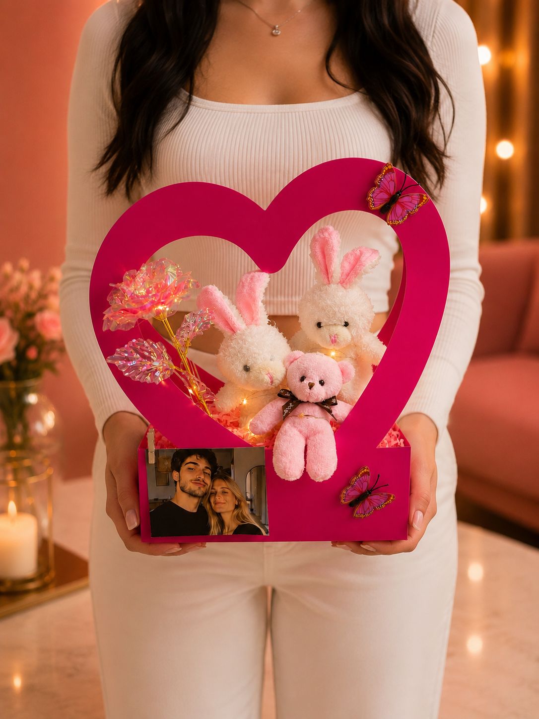 Kalpten Sana – Pembe (Fotoğraf Baskılı)